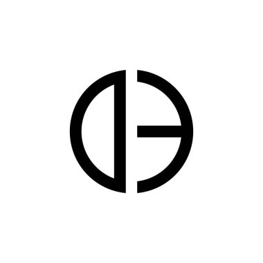 Yaratıcı Yuvarlak İlk DE Harfleri Logosu