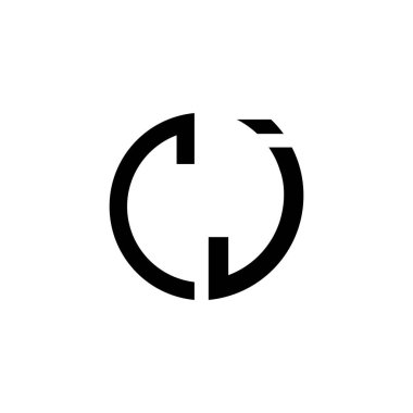Yaratıcı Yuvarlak İlk CJ Harfleri Logosu