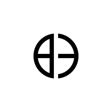 Yaratıcı Yuvarlak İlk BE Harfleri Logosu