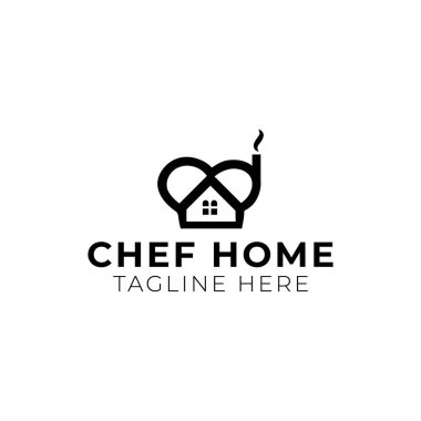 Yaratıcı-şef-ev-logo-dizayn-şablonu