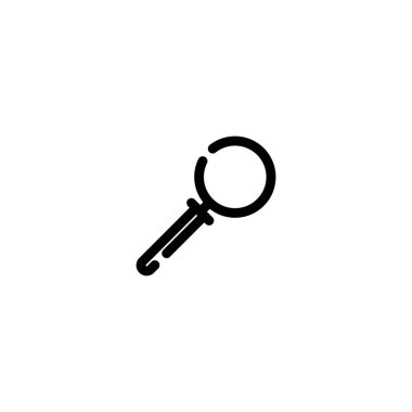 Büyüteç Eksik çizgi sanat simgesi şablonu