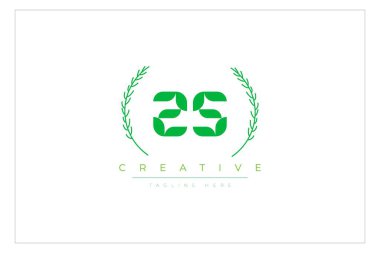 Z harfleri yapraklı eko logo. Taze doğa ve sağlıklı yaprak logosu tasarımı.