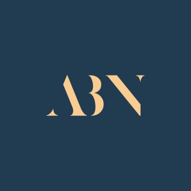 ABN abstract letter logo design. This logo is designed by three abstract letters. clipart