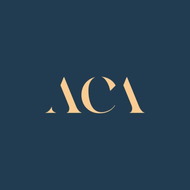 ACA abstract letter logo design. This logo is designed by three abstract letters. clipart