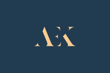 AEK soyut harf logosu tasarımı. Bu logo üç soyut harf tarafından tasarlanmıştır..