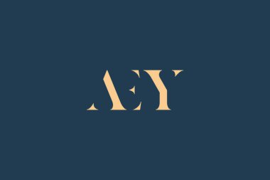 AEY soyut harf logosu tasarımı. Bu logo üç soyut harf tarafından tasarlanmıştır..