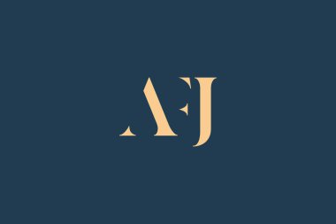 AFJ soyut harf logosu tasarımı. Bu logo üç soyut harf tarafından tasarlanmıştır..