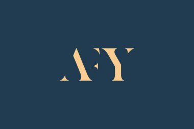 AFY soyut harf logosu tasarımı. Bu logo üç soyut harf tarafından tasarlanmıştır..