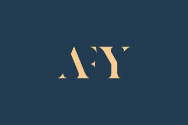 AFY abstract letter logo design. This logo is designed by three abstract letters. clipart