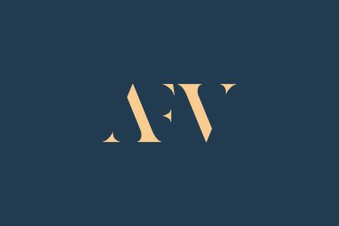 AFV soyut harf logosu tasarımı. Bu logo üç soyut harf tarafından tasarlanmıştır..