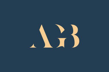 AGB soyut harf logosu tasarımı. Bu logo üç soyut harf tarafından tasarlanmıştır..