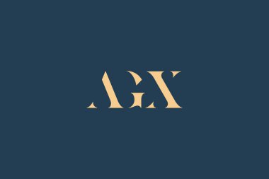 AGX soyut harf logosu tasarımı. Bu logo üç soyut harf tarafından tasarlanmıştır..