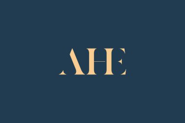 AHE abstract letter logo design. This logo is designed by three abstract letters. clipart