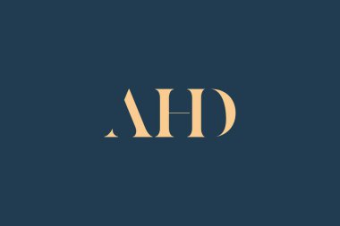 AHD abstract letter logo design. This logo is designed by three abstract letters. clipart