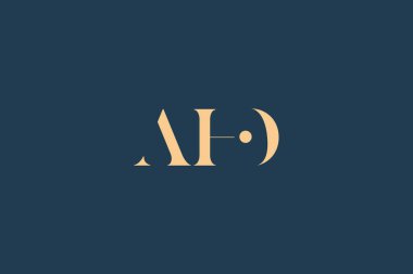 AHO soyut harf logosu tasarımı. Bu logo üç soyut harf tarafından tasarlanmıştır..