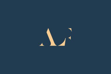 ALF soyut harf logosu tasarımı. Bu logo üç soyut harf tarafından tasarlanmıştır..