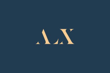 ALX soyut harf logosu tasarımı. Bu logo üç soyut harf tarafından tasarlanmıştır..