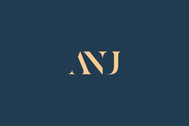 ANU abstract letter logo design. This logo is designed by three abstract letters. clipart