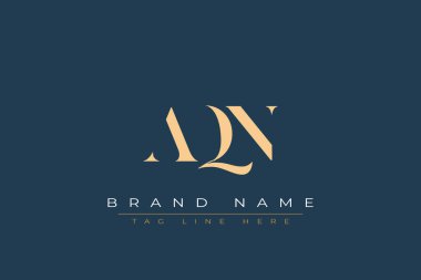 AQN soyut harf logosu tasarımı. Bu logo üç soyut harf tarafından tasarlanmıştır..