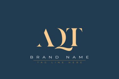 AQT soyut harf logosu tasarımı. Bu logo üç soyut harf tarafından tasarlanmıştır..