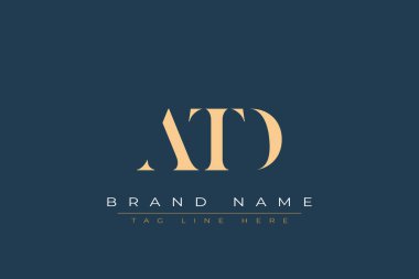 ATD soyut harf logosu tasarımı. Bu logo üç soyut harf tarafından tasarlanmıştır..