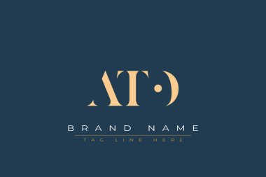 ATO soyut harf logosu tasarımı. Bu logo üç soyut harf tarafından tasarlanmıştır..