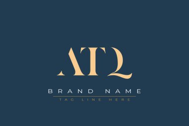 ATQ soyut harf logosu tasarımı. Bu logo üç soyut harf tarafından tasarlanmıştır..