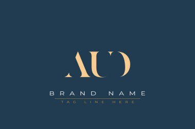 AUD soyut harf logosu tasarımı. Bu logo üç soyut harf tarafından tasarlanmıştır..