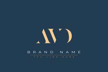 AVD soyut harf logosu tasarımı. Bu logo üç soyut harf tarafından tasarlanmıştır..