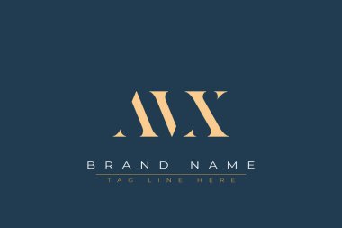 AVX soyut harf logosu tasarımı. Bu logo üç soyut harf tarafından tasarlanmıştır..