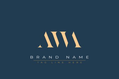 AWA soyut harf logosu tasarımı. Bu logo üç soyut harf tarafından tasarlanmıştır..