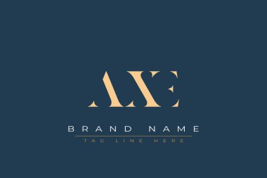 AXE soyut harf logosu tasarımı. Bu logo üç soyut harf tarafından tasarlanmıştır..