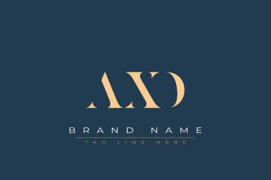 AXD soyut harf logosu tasarımı. Bu logo üç soyut harf tarafından tasarlanmıştır..