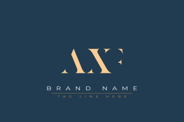 AXF soyut harf logosu tasarımı. Bu logo üç soyut harf tarafından tasarlanmıştır..