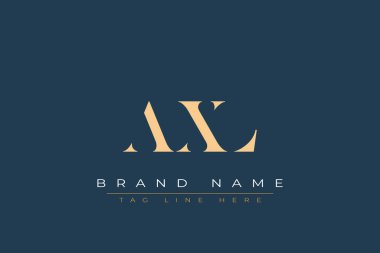 AXL soyut harf logosu tasarımı. Bu logo üç soyut harf tarafından tasarlanmıştır..