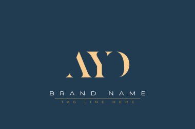 AYD soyut harf logosu tasarımı. Bu logo üç soyut harf tarafından tasarlanmıştır..