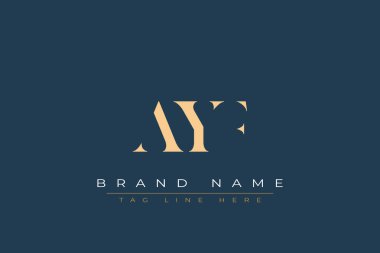 AYF soyut harf logosu tasarımı. Bu logo üç soyut harf tarafından tasarlanmıştır..