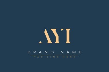 AYI soyut harf logosu tasarımı. Bu logo üç soyut harf tarafından tasarlanmıştır..