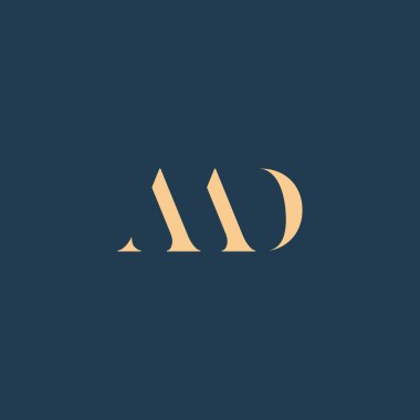 AAD soyut harf logosu tasarımı. Bu logo üç soyut harf tarafından tasarlanmıştır..