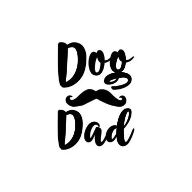 Köpek babası. El çizimi tipografi poster tasarımı. Premium Vektörü.