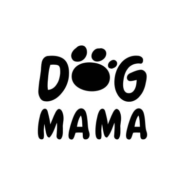 Köpek anne. Şık bir tipografi tişörtü ve giysi posteri. Premium Vektörü