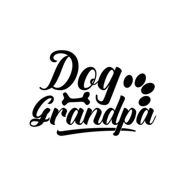 Köpek büyükbaba. Şık bir tipografi tişörtü ve giysi posteri. Premium Vektörü