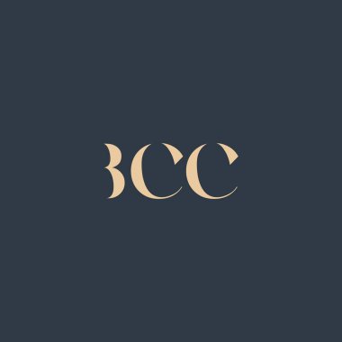 BCC soyut harf logosu tasarımı. Bu logo üç soyut harf tarafından tasarlanmıştır..