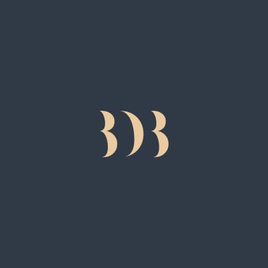BDB soyut harf logosu tasarımı. Bu logo üç soyut harf tarafından tasarlanmıştır..