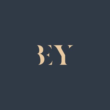 BEY soyut harf logosu tasarımı. Bu logo üç soyut harf tarafından tasarlanmıştır..