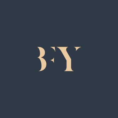 BFY soyut harf logosu tasarımı. Bu logo üç soyut harf tarafından tasarlanmıştır..
