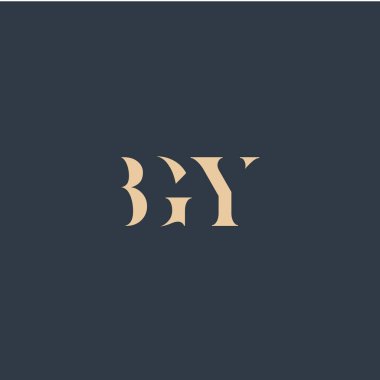 BGY soyut harf logosu tasarımı. Bu logo üç soyut harf tarafından tasarlanmıştır..