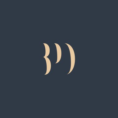 BPD soyut harf logosu tasarımı. Bu logo üç soyut harf tarafından tasarlanmıştır..