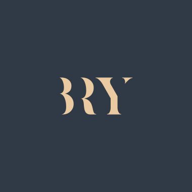 BRY soyut harf logosu tasarımı. Bu logo üç soyut harf tarafından tasarlanmıştır..