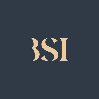 BSI soyut harf logosu tasarımı. Bu logo üç soyut harf tarafından tasarlanmıştır..